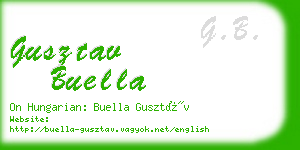 gusztav buella business card